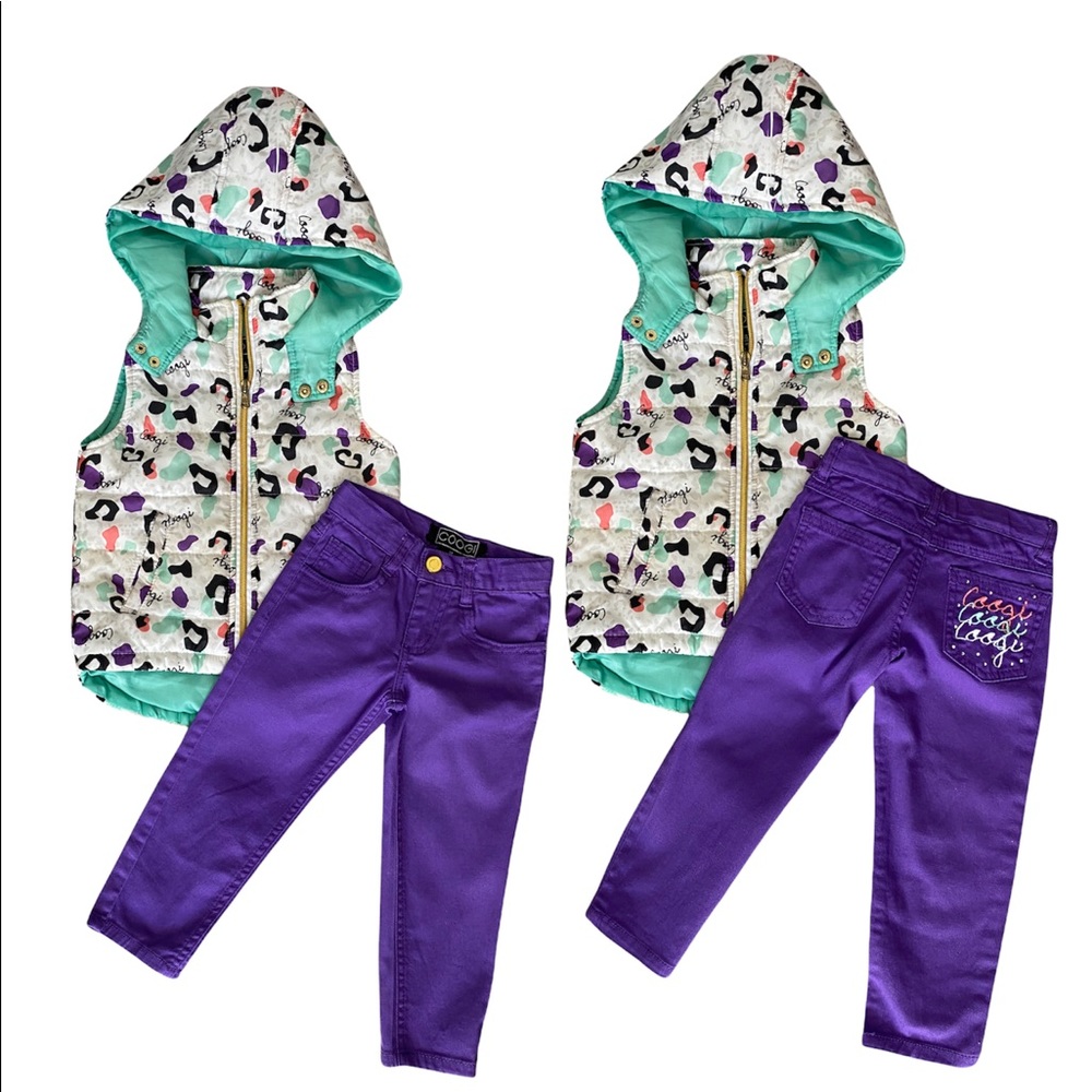 Coogi Girls Puffer Vest and Pants set